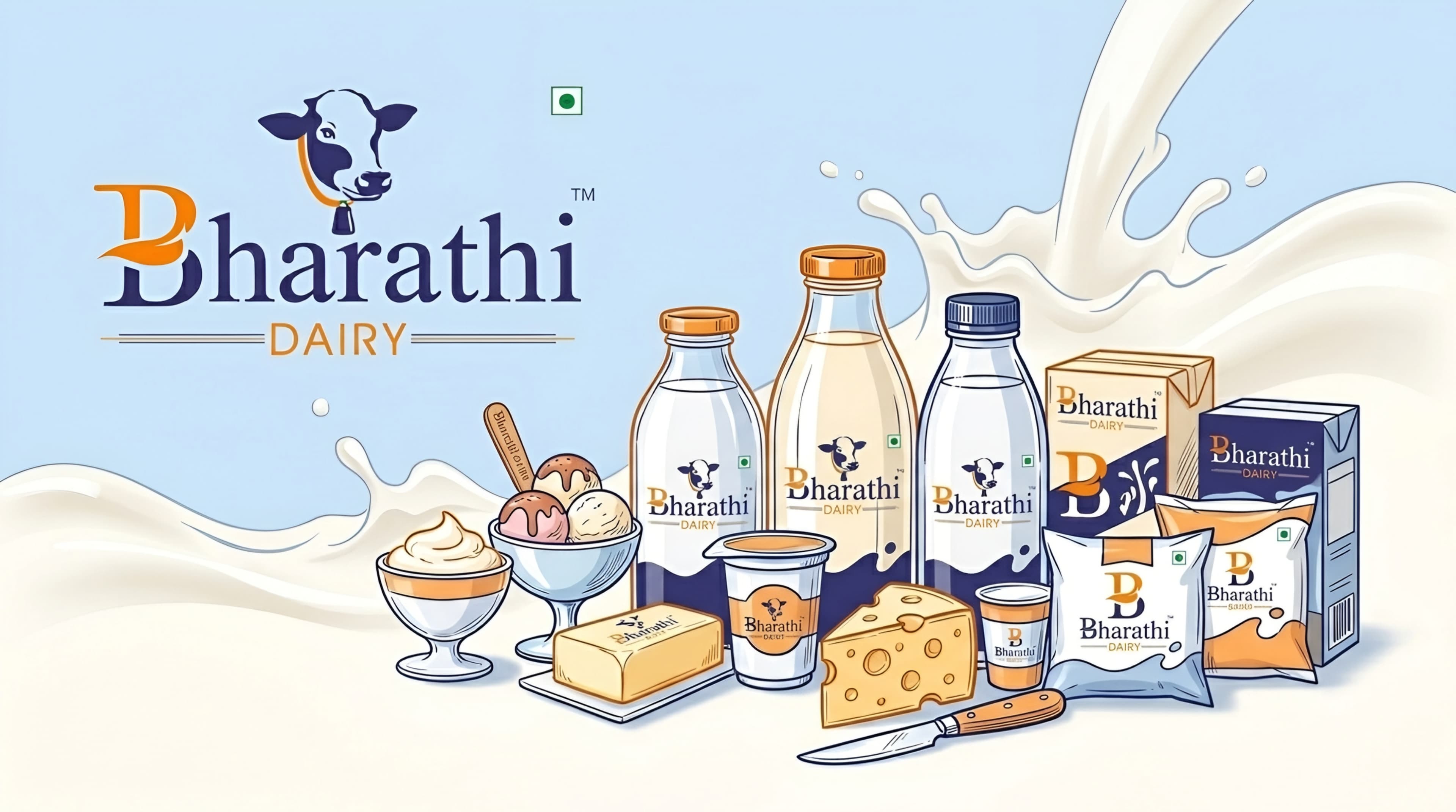 Bharathi Dairy Brand Imagery